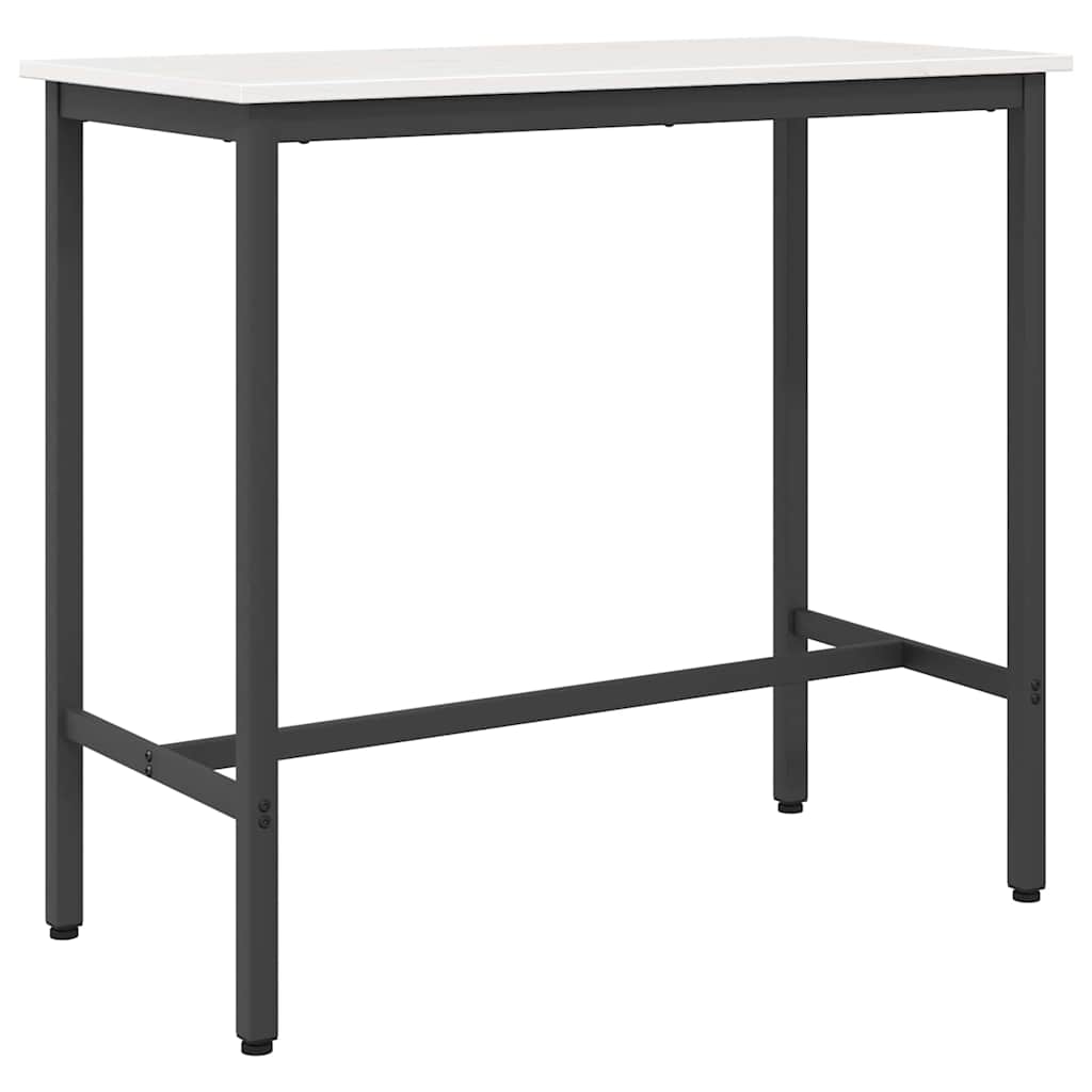 vidaXL stół Biały 100 x 50 x 91 cm Drewno inżynieryjne i stal