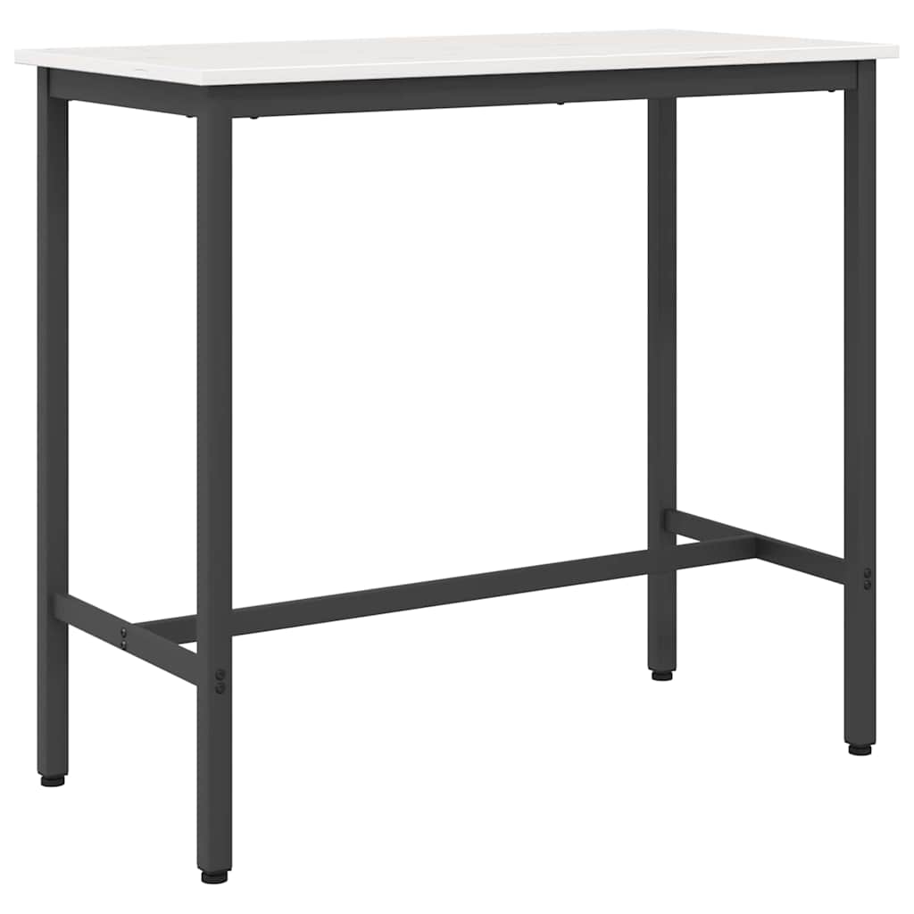 vidaXL stół Biały 100 x 50 x 91 cm Drewno inżynieryjne i stal