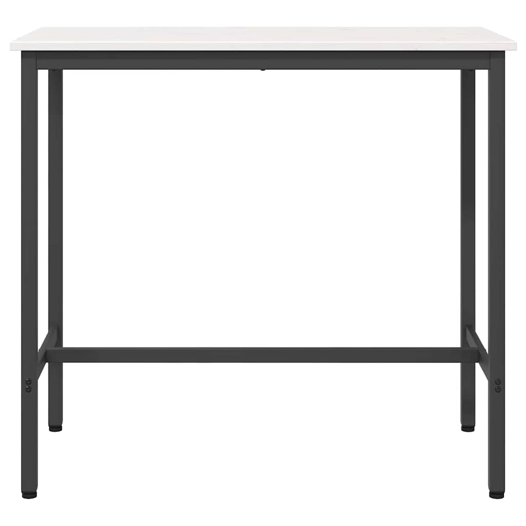 vidaXL stół Biały 100 x 50 x 91 cm Drewno inżynieryjne i stal