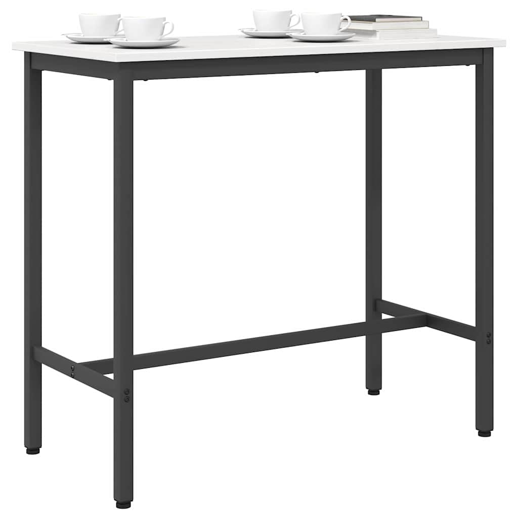 vidaXL stół Biały 100 x 50 x 91 cm Drewno inżynieryjne i stal