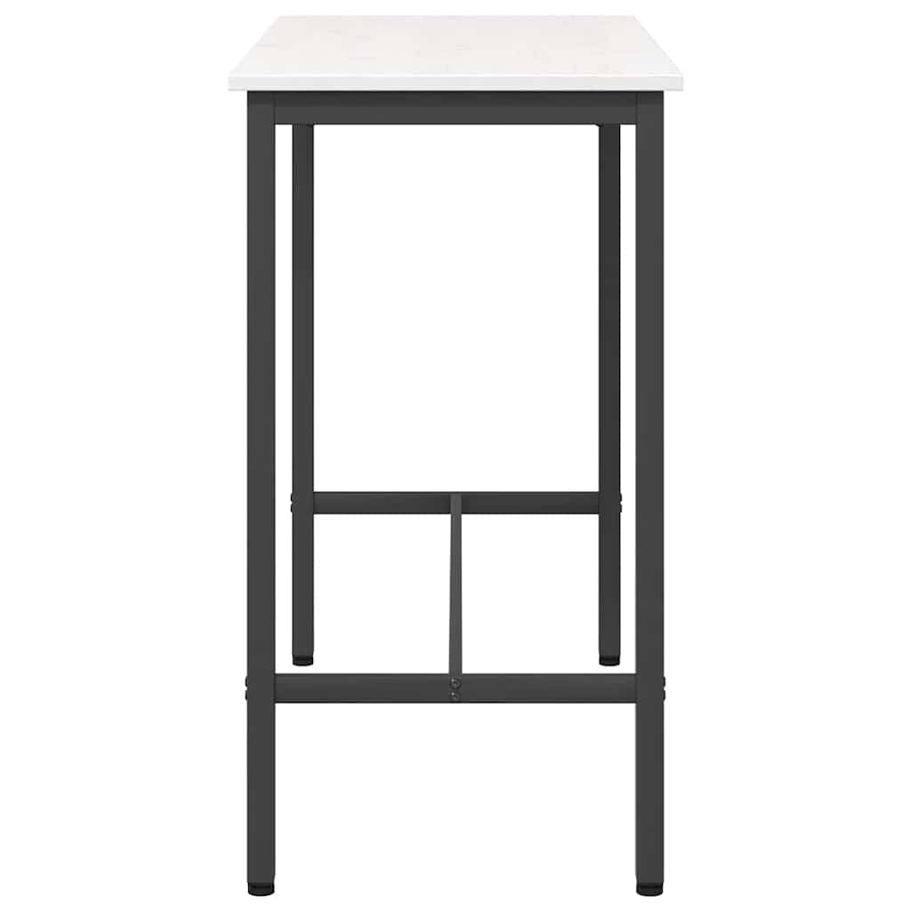 vidaXL stół Biały 100 x 50 x 91 cm Drewno inżynieryjne i stal