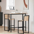 vidaXL stół Naturalny 100 x 40 x 101 cm Drewno inżynieryjne i stal