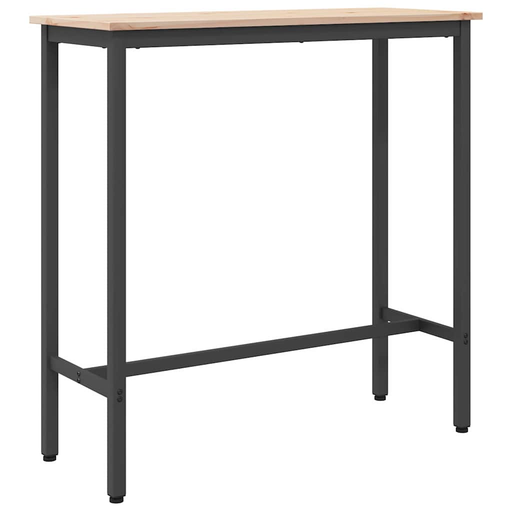 vidaXL stół Naturalny 100 x 40 x 101 cm Drewno inżynieryjne i stal