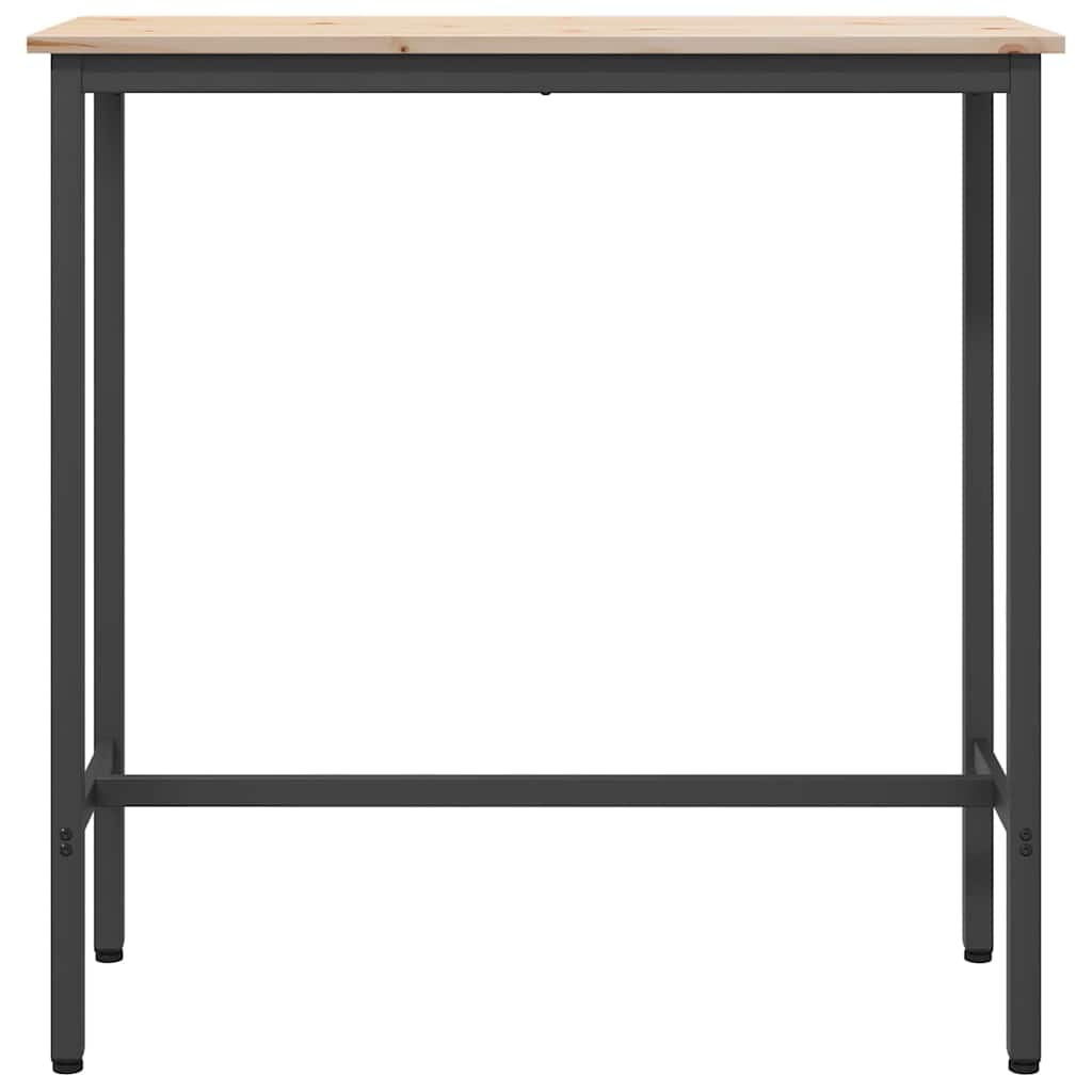 vidaXL stół Naturalny 100 x 40 x 101 cm Drewno inżynieryjne i stal