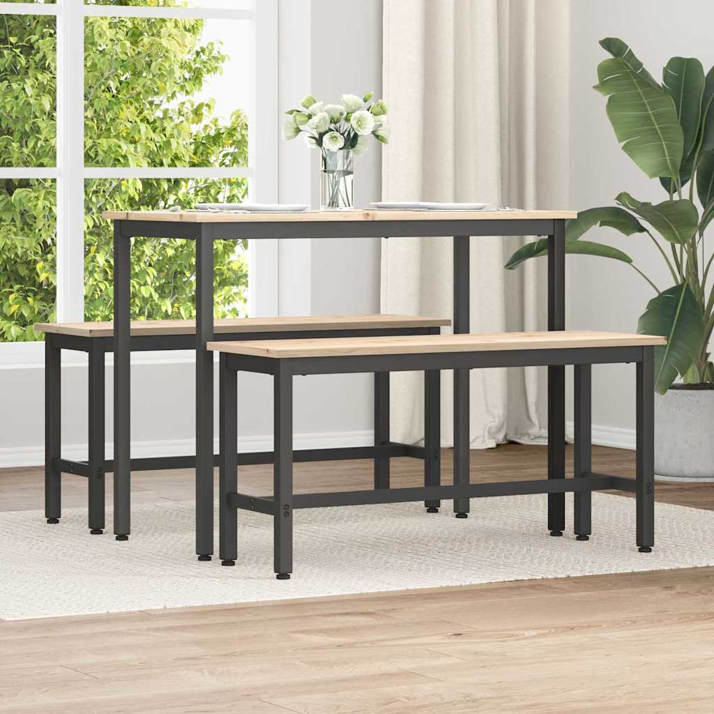 vidaXL Ławka jadalniana Naturalny 100 x 32,5 x 49 cm