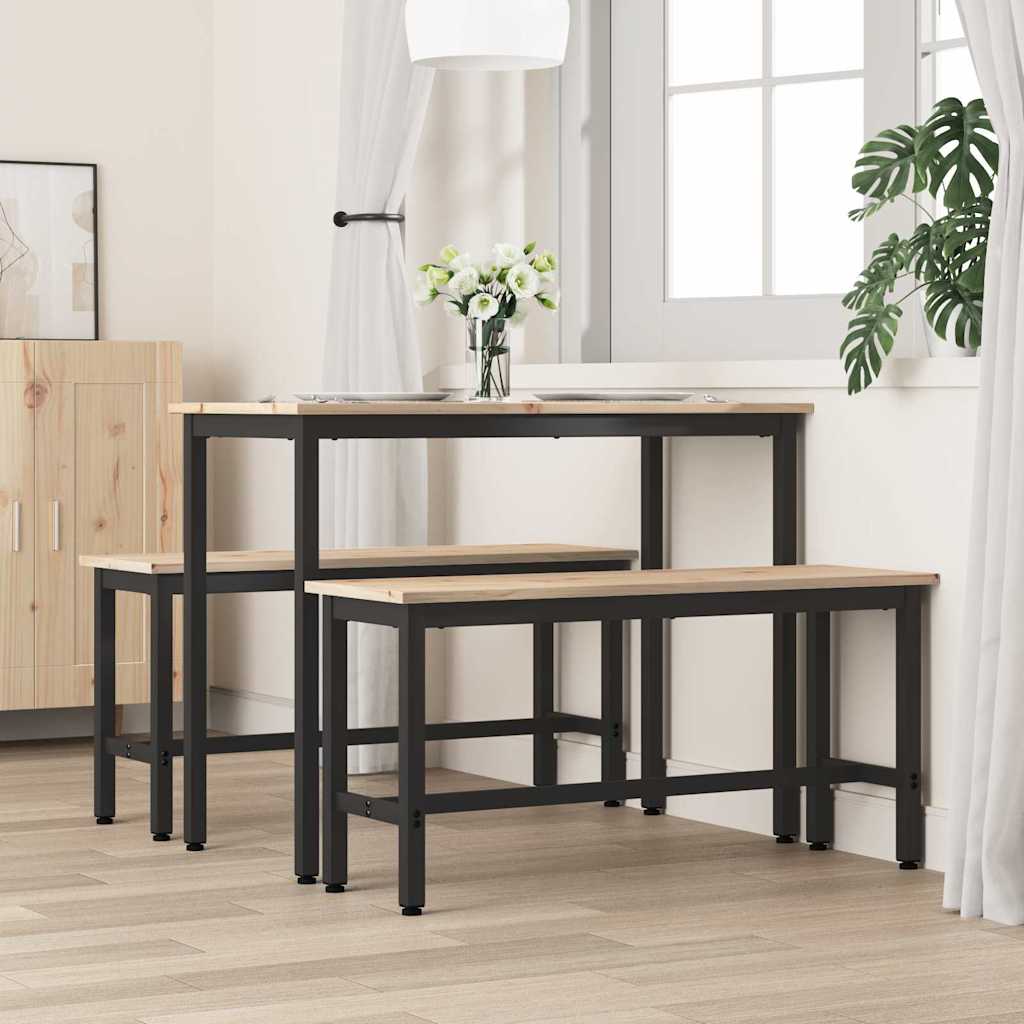 vidaXL Ławka jadalniana Naturalny 100 x 32,5 x 49 cm