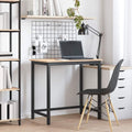 vidaXL stół Naturalny 80 x 50 x 77 cm Drewno inżynieryjne i stal