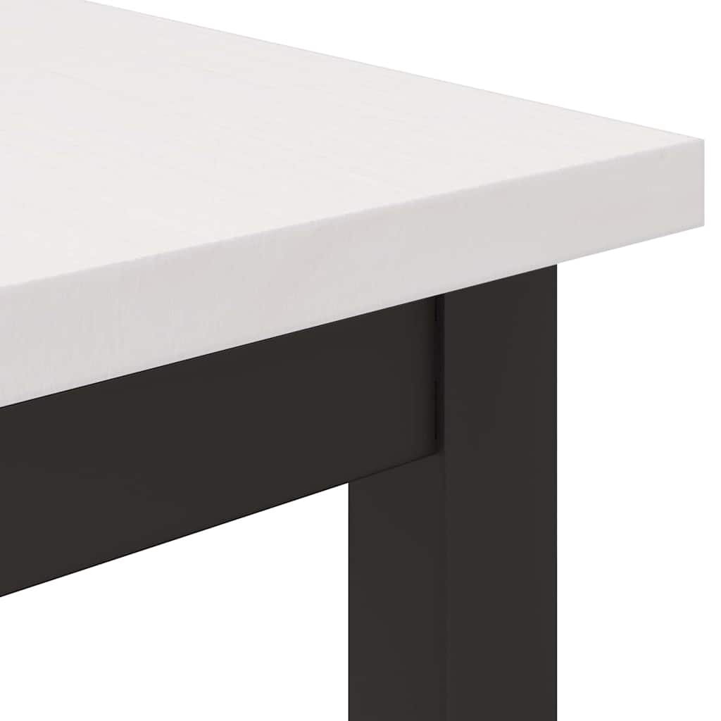 vidaXL stół Biały 80 x 50 x 77 cm Drewno inżynieryjne i stal
