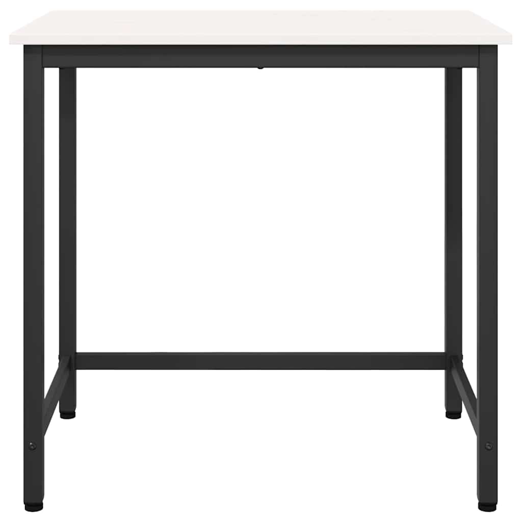 vidaXL stół Biały 80 x 50 x 77 cm Drewno inżynieryjne i stal