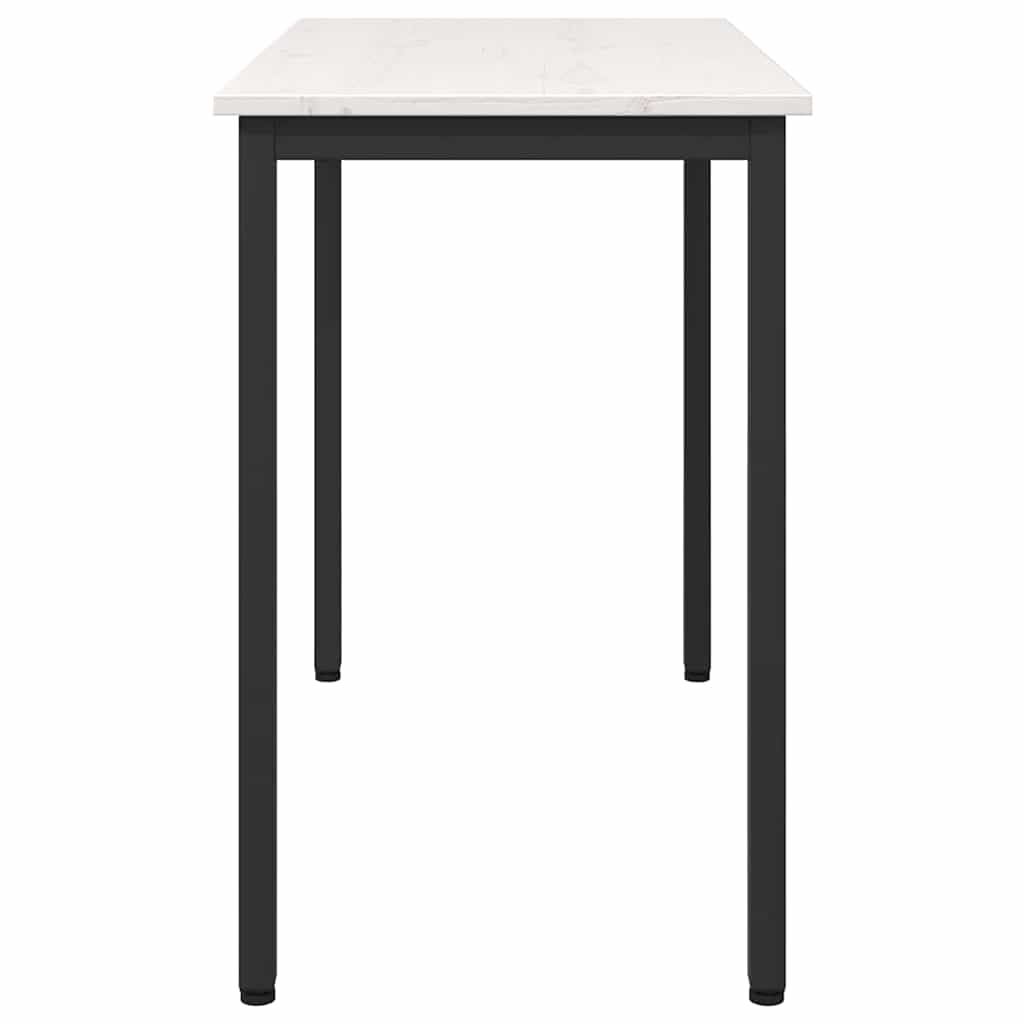 vidaXL stół Biały 100 x 50 x 77 cm Drewno inżynieryjne i stal