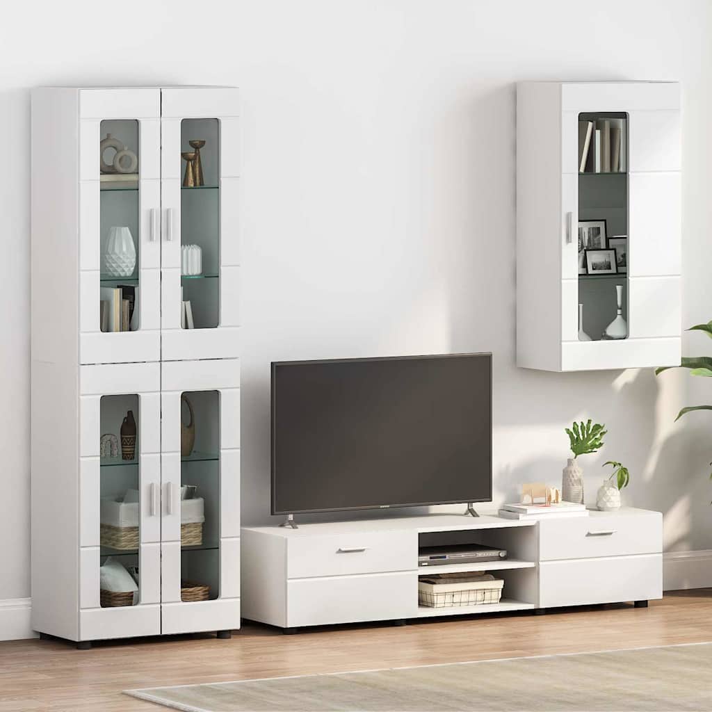vidaXL Drewniana szafka Biały 50 x 29 x 100 cm Materiał drewnopochodny