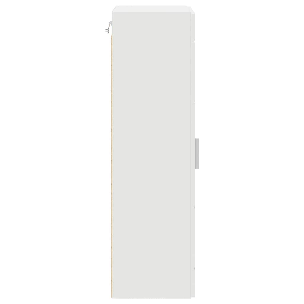vidaXL Drewniana szafka Biały 50 x 29 x 100 cm Materiał drewnopochodny