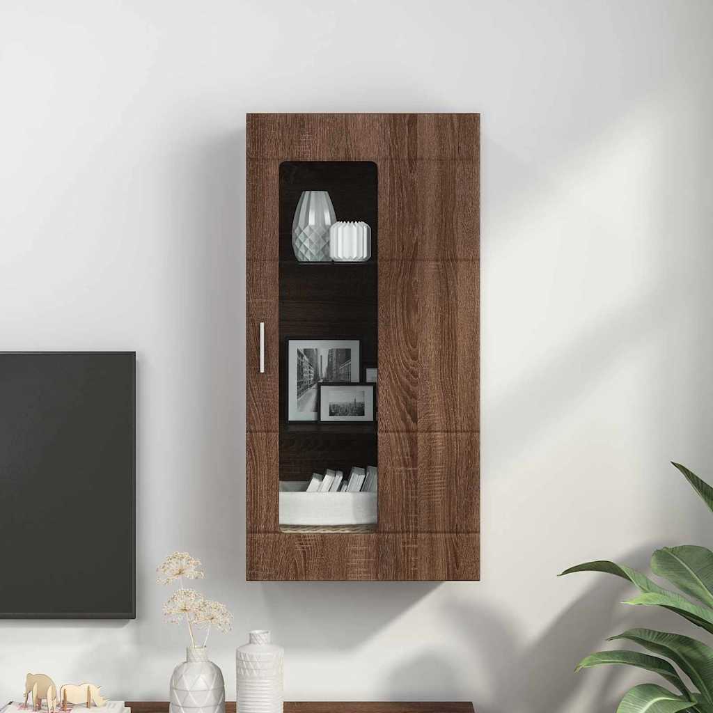 vidaXL Drewniana szafka z przechowywaniem Brązowy dąb 50 x 29 x 100 cm