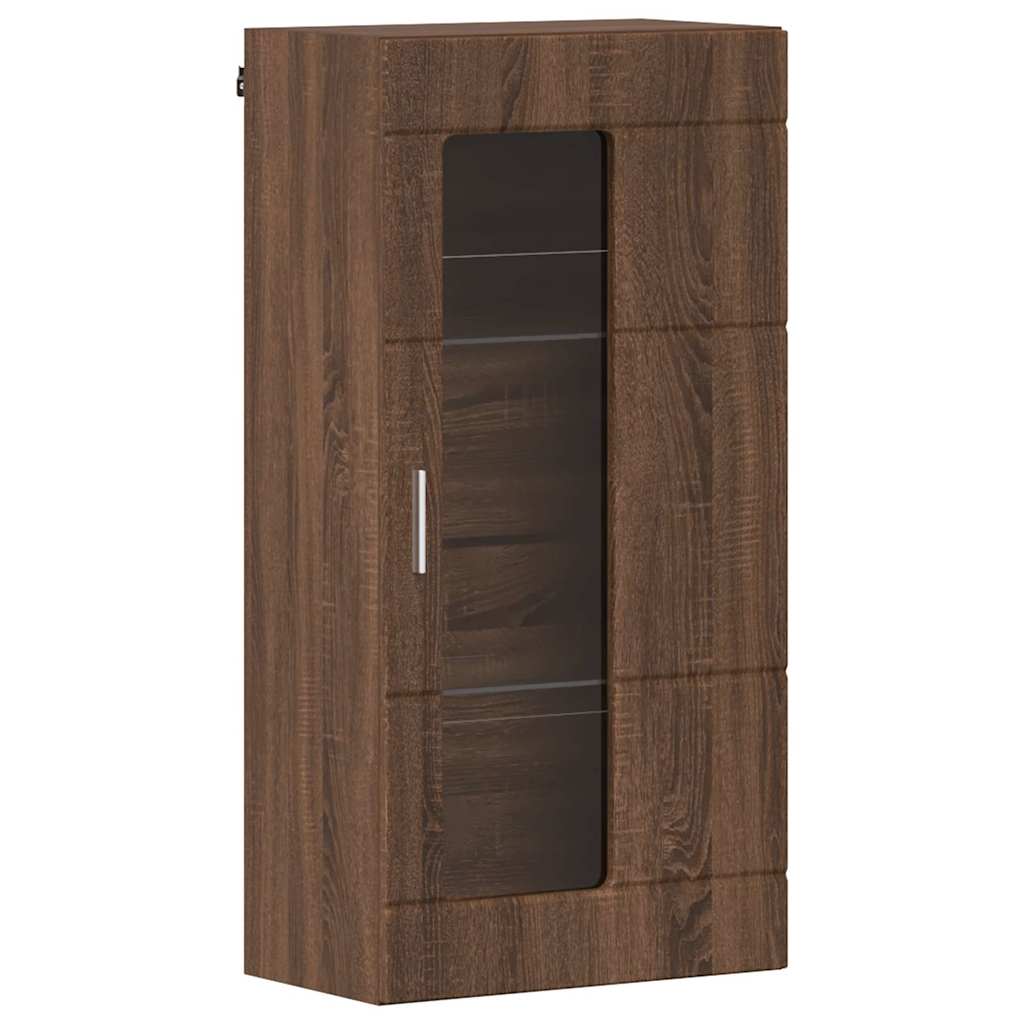 vidaXL Drewniana szafka z przechowywaniem Brązowy dąb 50 x 29 x 100 cm