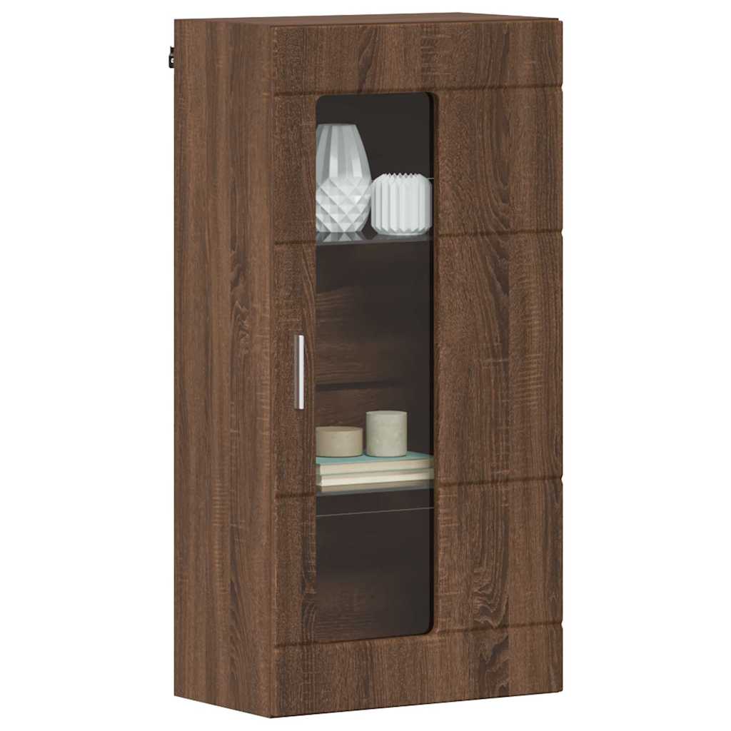 vidaXL Drewniana szafka z przechowywaniem Brązowy dąb 50 x 29 x 100 cm