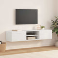 vidaXL Drewniana szafka Biały 150 x 39 x 30 cm Materiał drewnopochodny