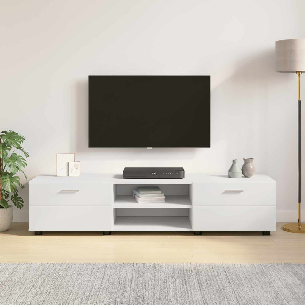 vidaXL Drewniana szafka Biały 150 x 39 x 30 cm Materiał drewnopochodny