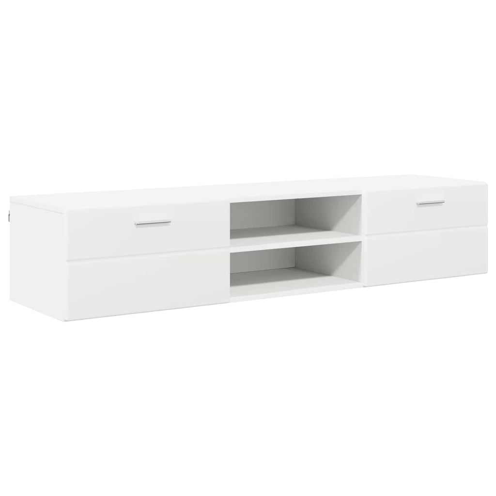 vidaXL Drewniana szafka Biały 150 x 39 x 30 cm Materiał drewnopochodny