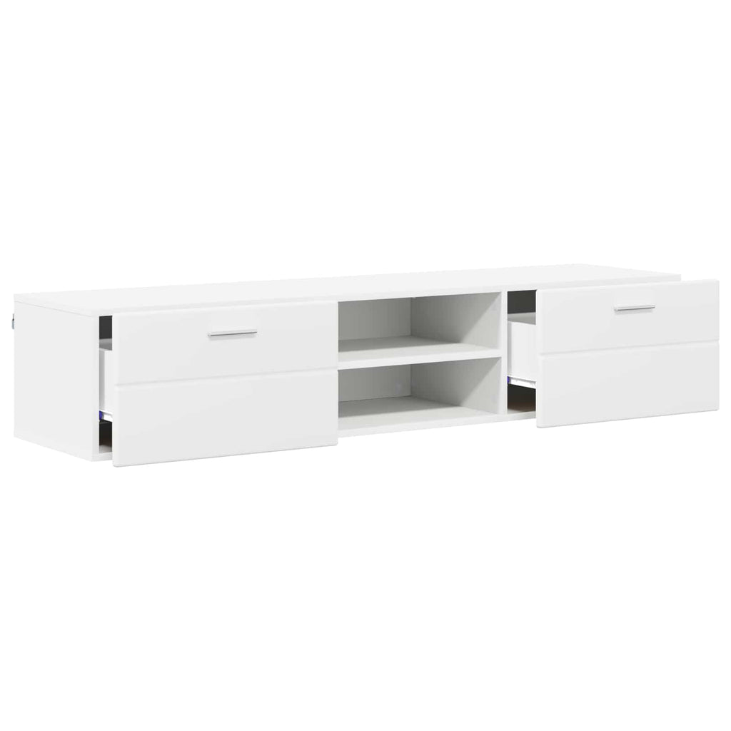 vidaXL Drewniana szafka Biały 150 x 39 x 30 cm Materiał drewnopochodny