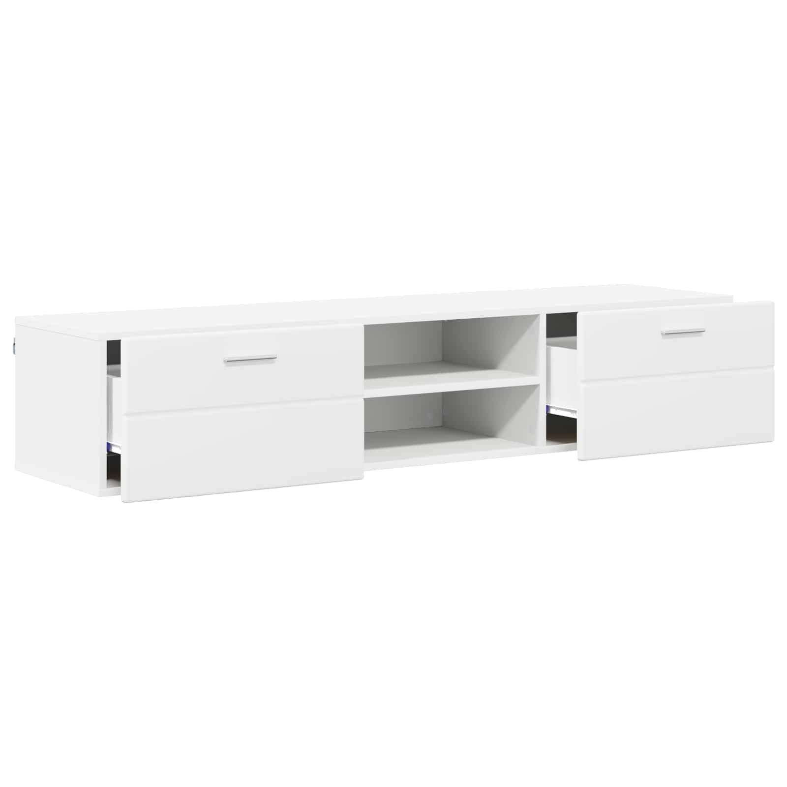vidaXL Drewniana szafka Biały 150 x 39 x 30 cm Materiał drewnopochodny