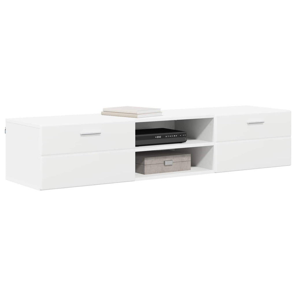 vidaXL Drewniana szafka Biały 150 x 39 x 30 cm Materiał drewnopochodny