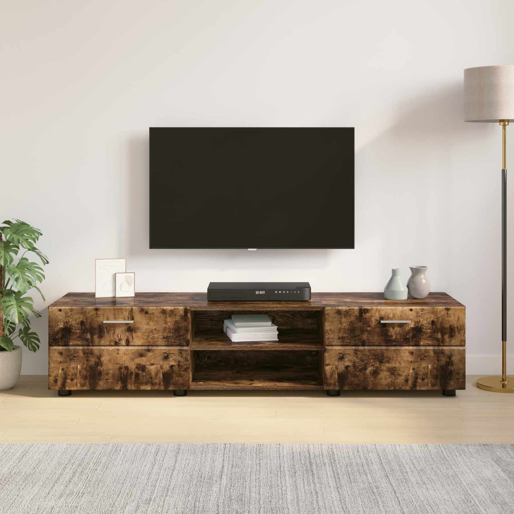 vidaXL Drewniana szafka z szufladą Dąb wędzony 150 x 39 x 30 cm