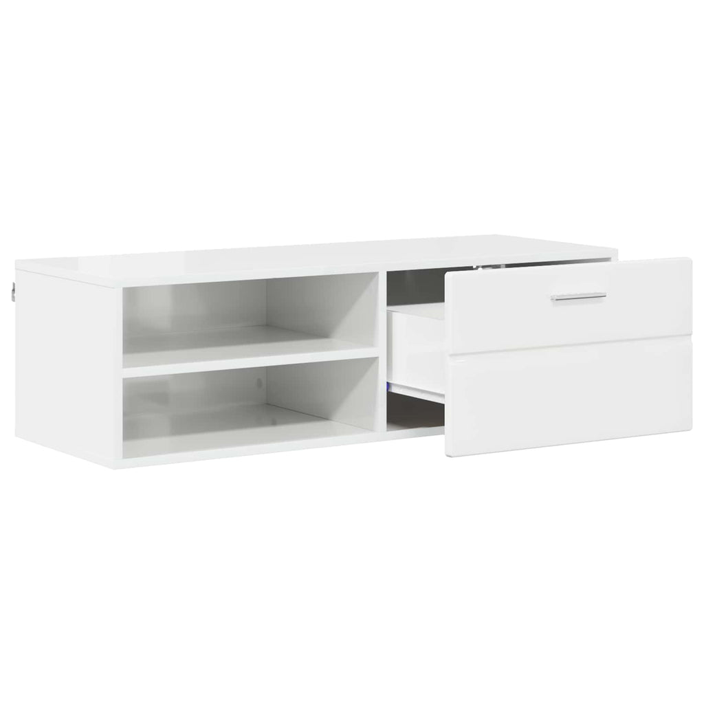 vidaXL Drewniana szafka z szufladą Betonowy szary 100,5 x 39 x 30 cm