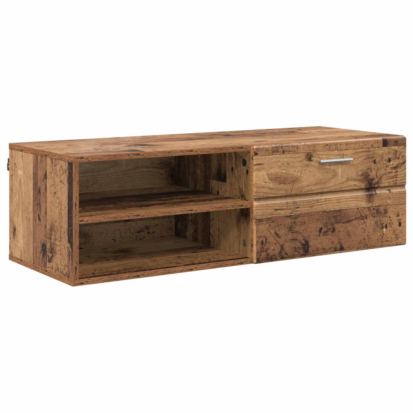 vidaXL Drewniana szafka z szufladą Stare drewno 100,5 x 39 x 30 cm