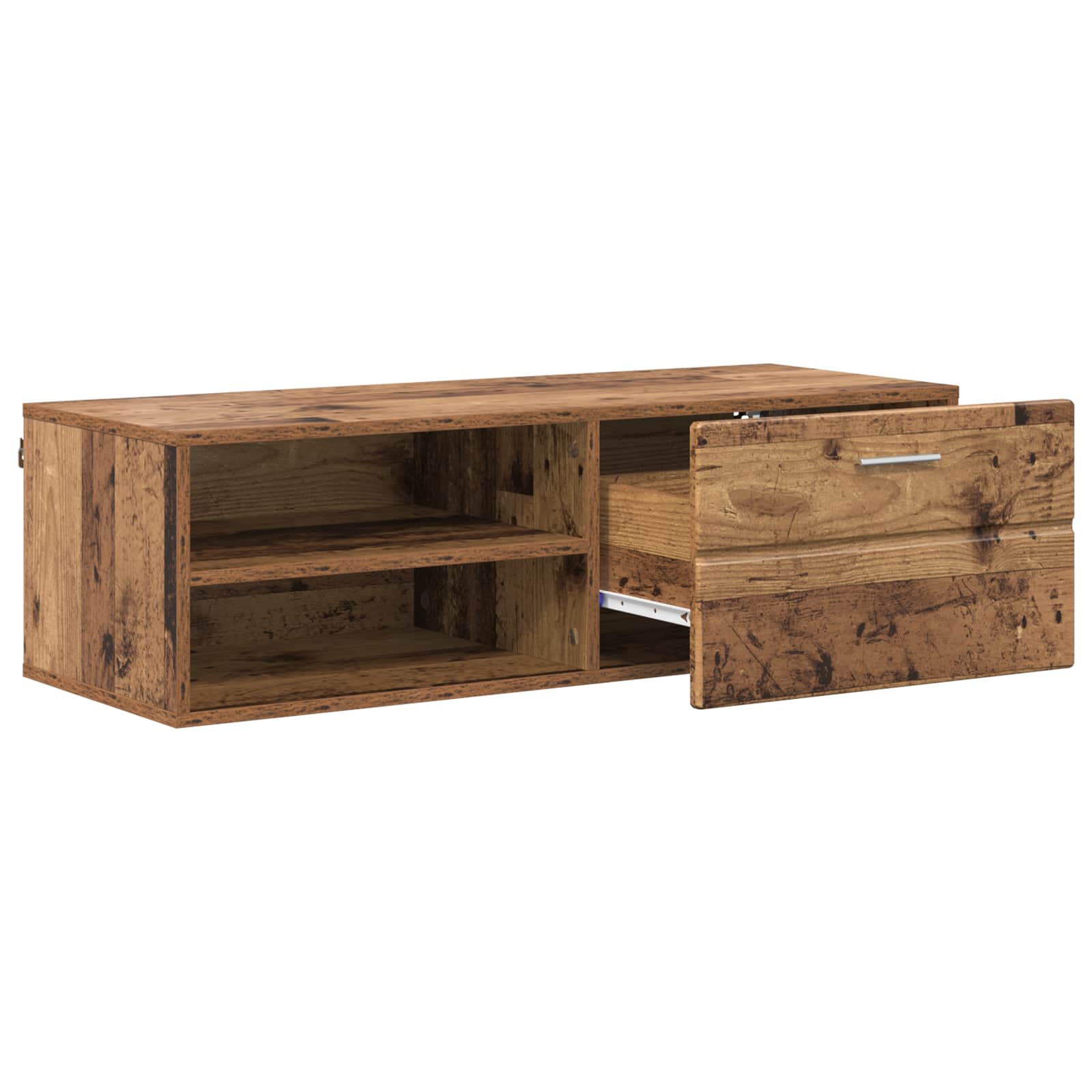 vidaXL Drewniana szafka z szufladą Stare drewno 100,5 x 39 x 30 cm
