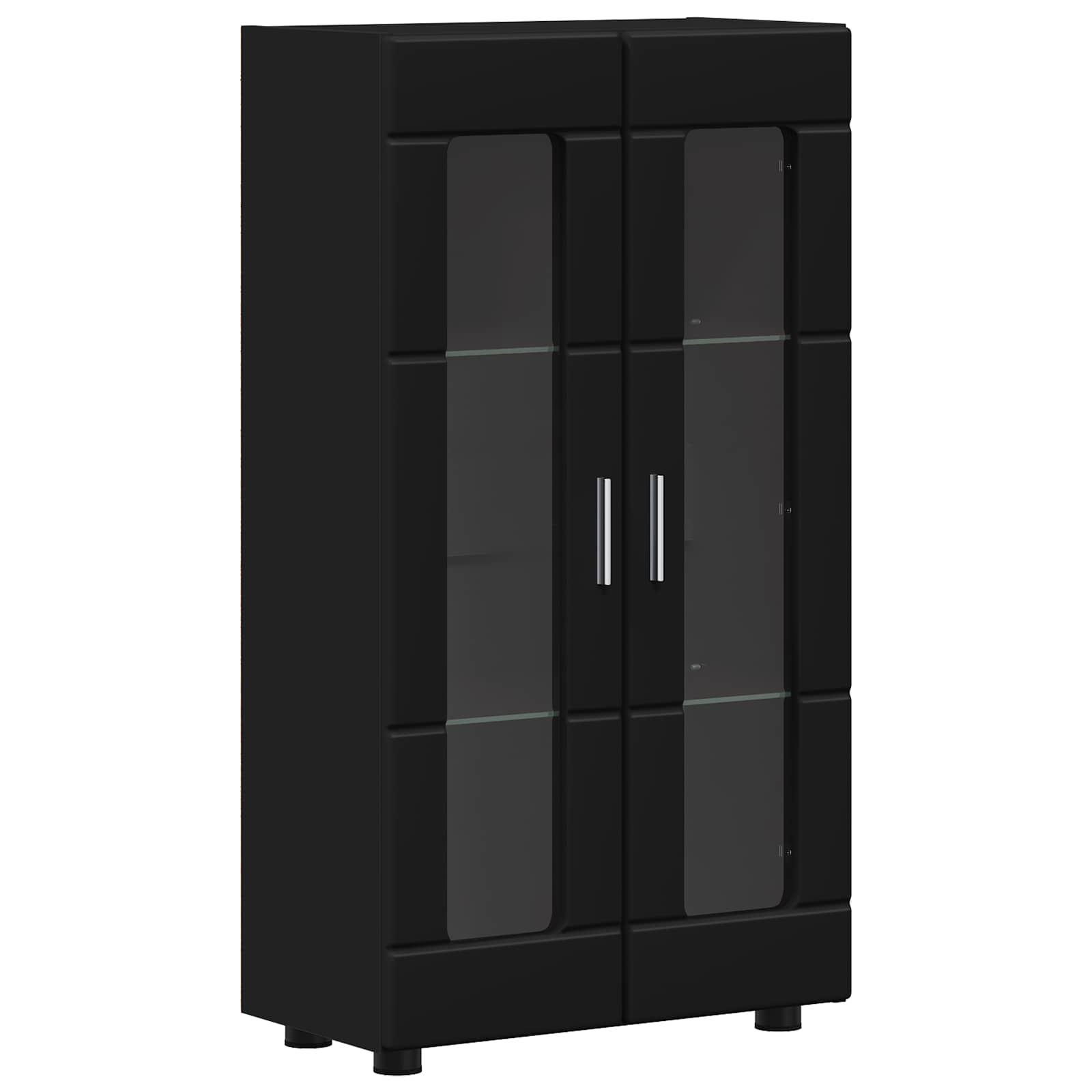 vidaXL Bufet FLORIN 55,5 x 29 x 100 cm Czarny Drewno inżynieryjne