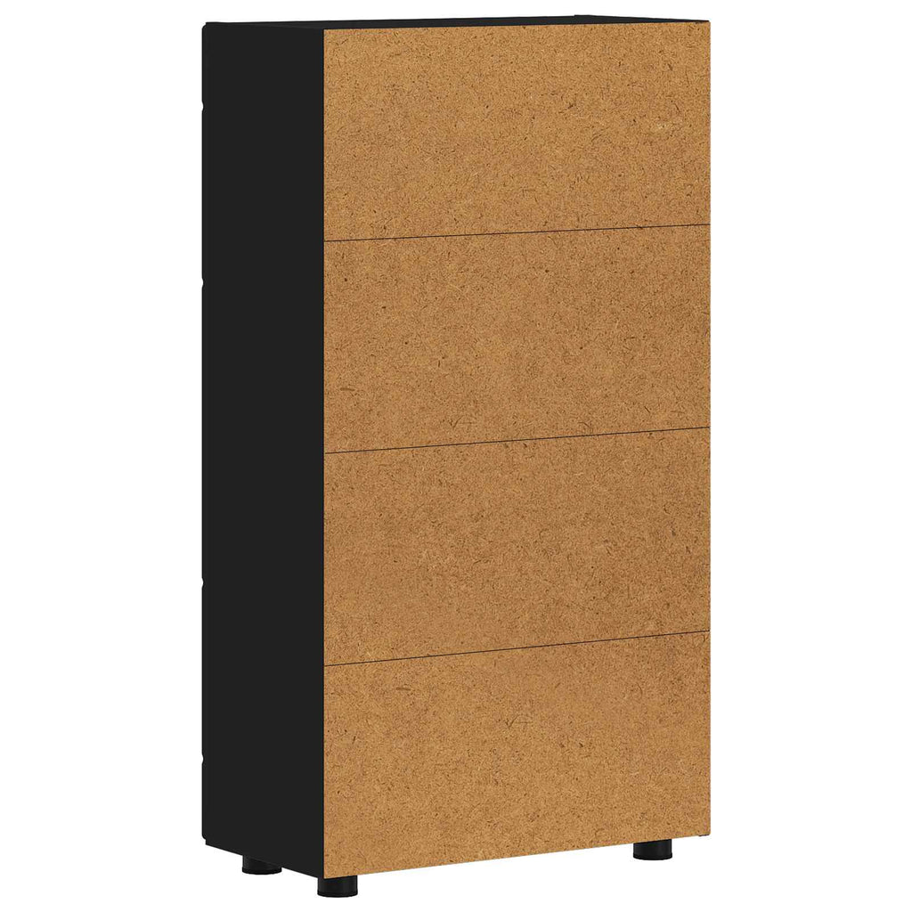 vidaXL Bufet FLORIN 55,5 x 29 x 100 cm Czarny Drewno inżynieryjne