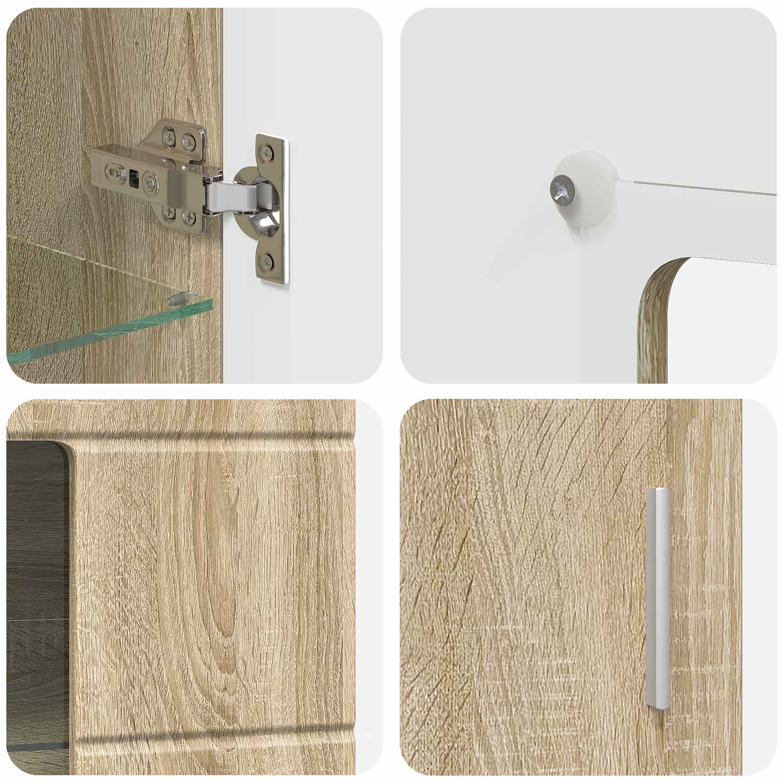 vidaXL Bufet FLORIN 55,5 x 29 x 100 cm Dąb Sonoma Drewno inżynieryjne