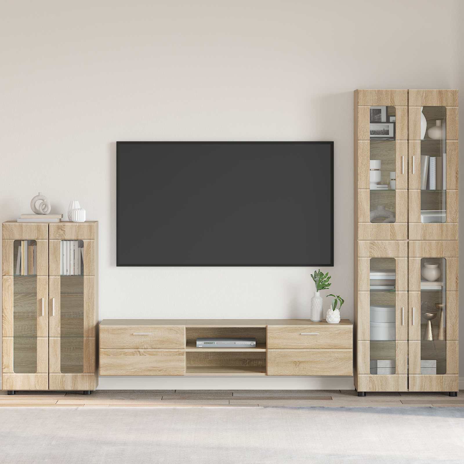 vidaXL Bufet FLORIN 55,5 x 29 x 100 cm Dąb Sonoma Drewno inżynieryjne