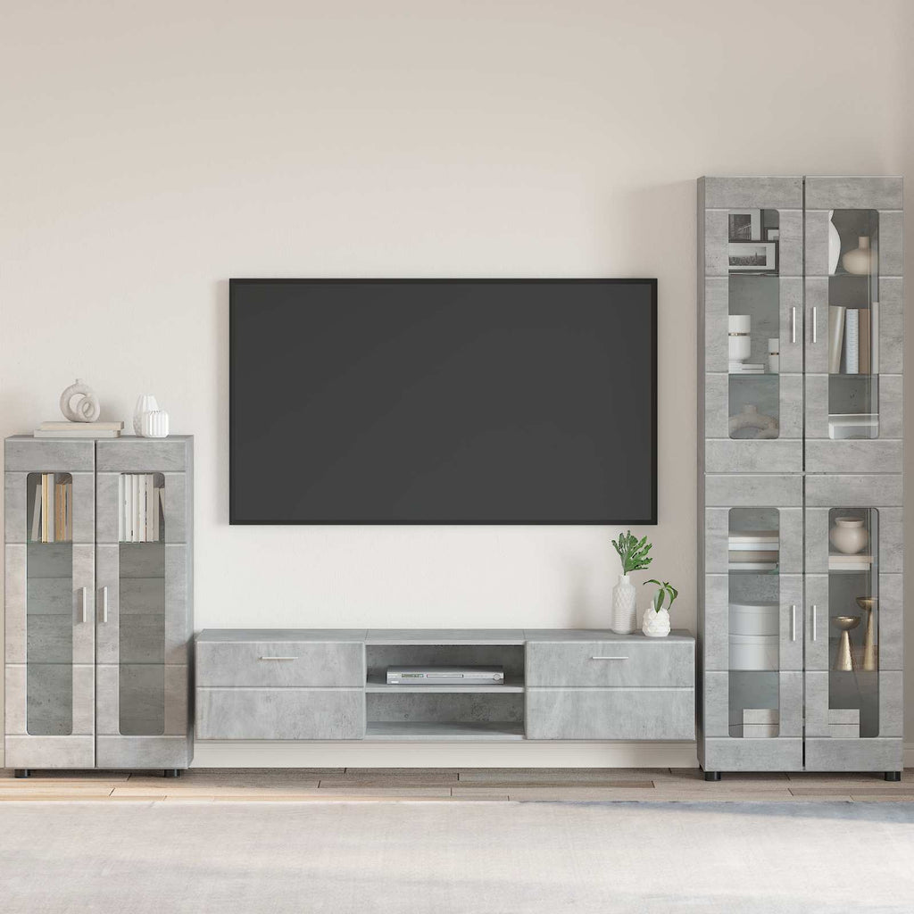 vidaXL Bufet FLORIN 55,5 x 29 x 100 cm Betonowy szary