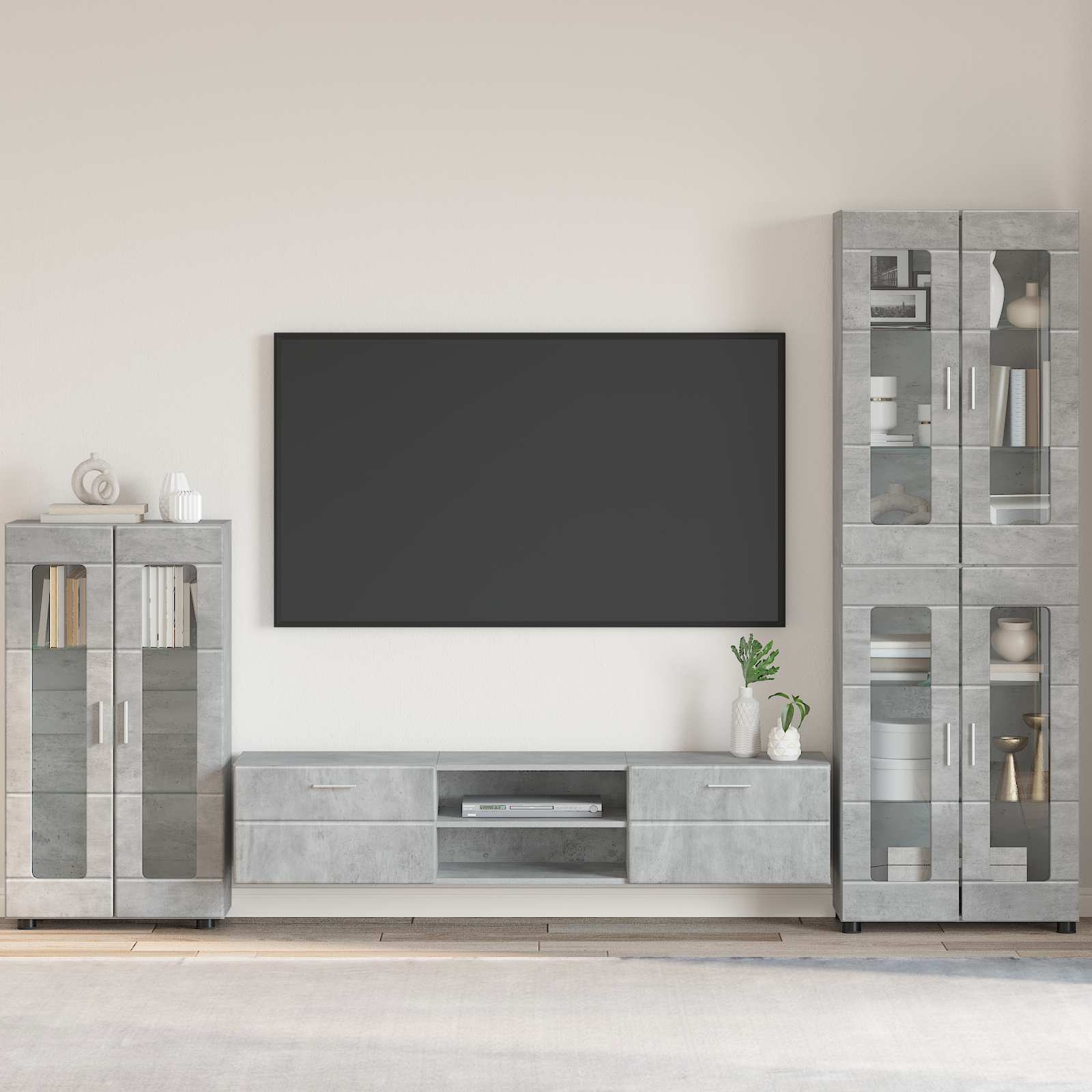 vidaXL Bufet FLORIN 55,5 x 29 x 100 cm Betonowy szary