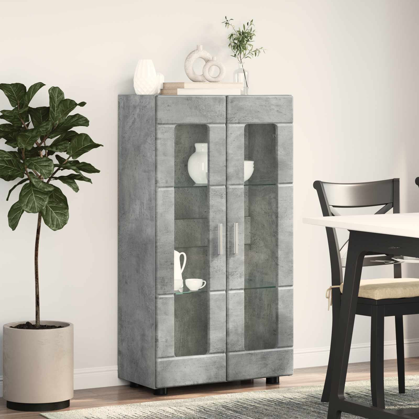 vidaXL Bufet FLORIN 55,5 x 29 x 100 cm Betonowy szary