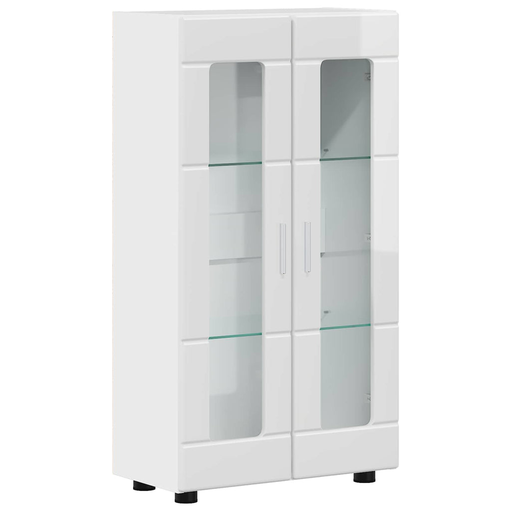 vidaXL Bufet FLORIN 55,5 x 29 x 100 cm Wysoki połysk biały