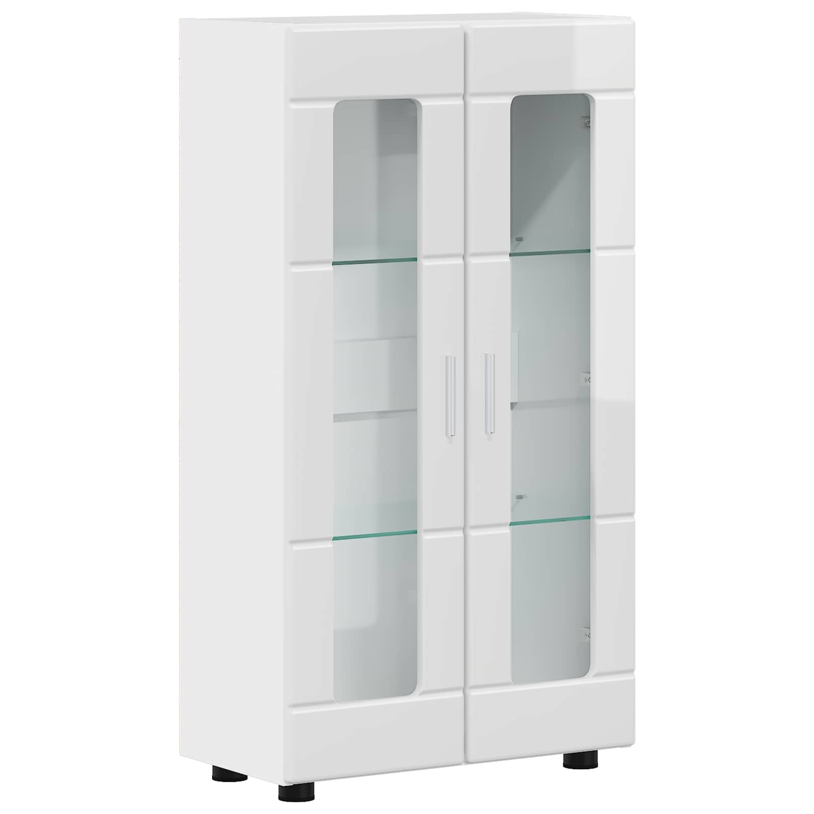 vidaXL Bufet FLORIN 55,5 x 29 x 100 cm Wysoki połysk biały