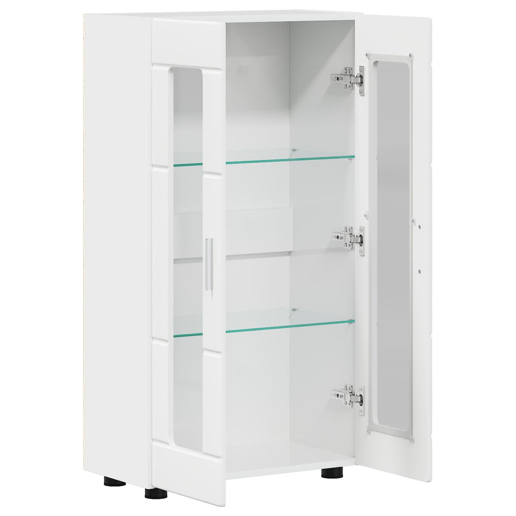vidaXL Bufet FLORIN 55,5 x 29 x 100 cm Wysoki połysk biały