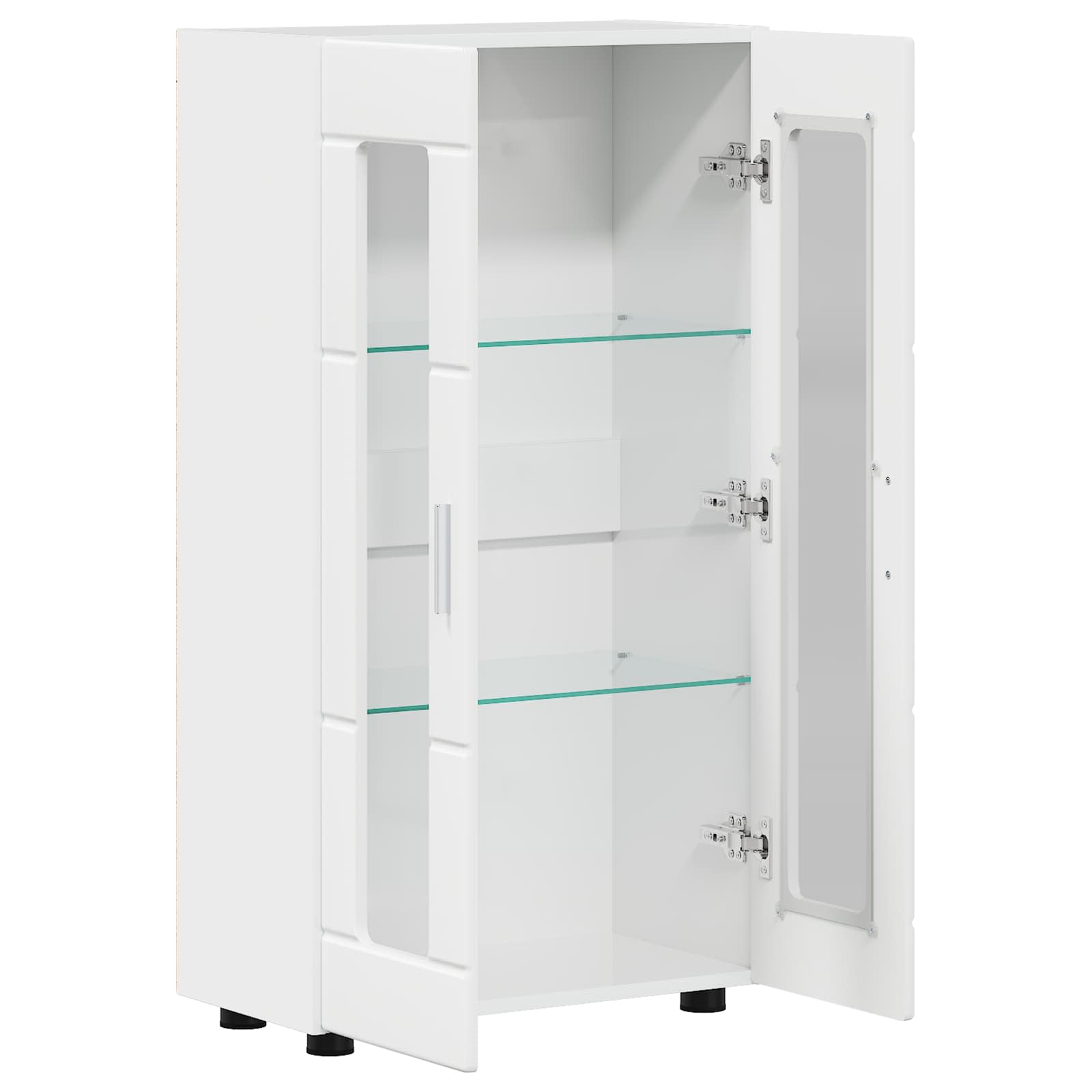 vidaXL Bufet FLORIN 55,5 x 29 x 100 cm Wysoki połysk biały