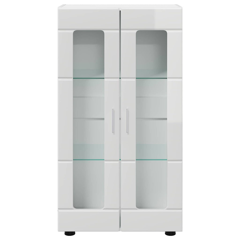 vidaXL Bufet FLORIN 55,5 x 29 x 100 cm Wysoki połysk biały