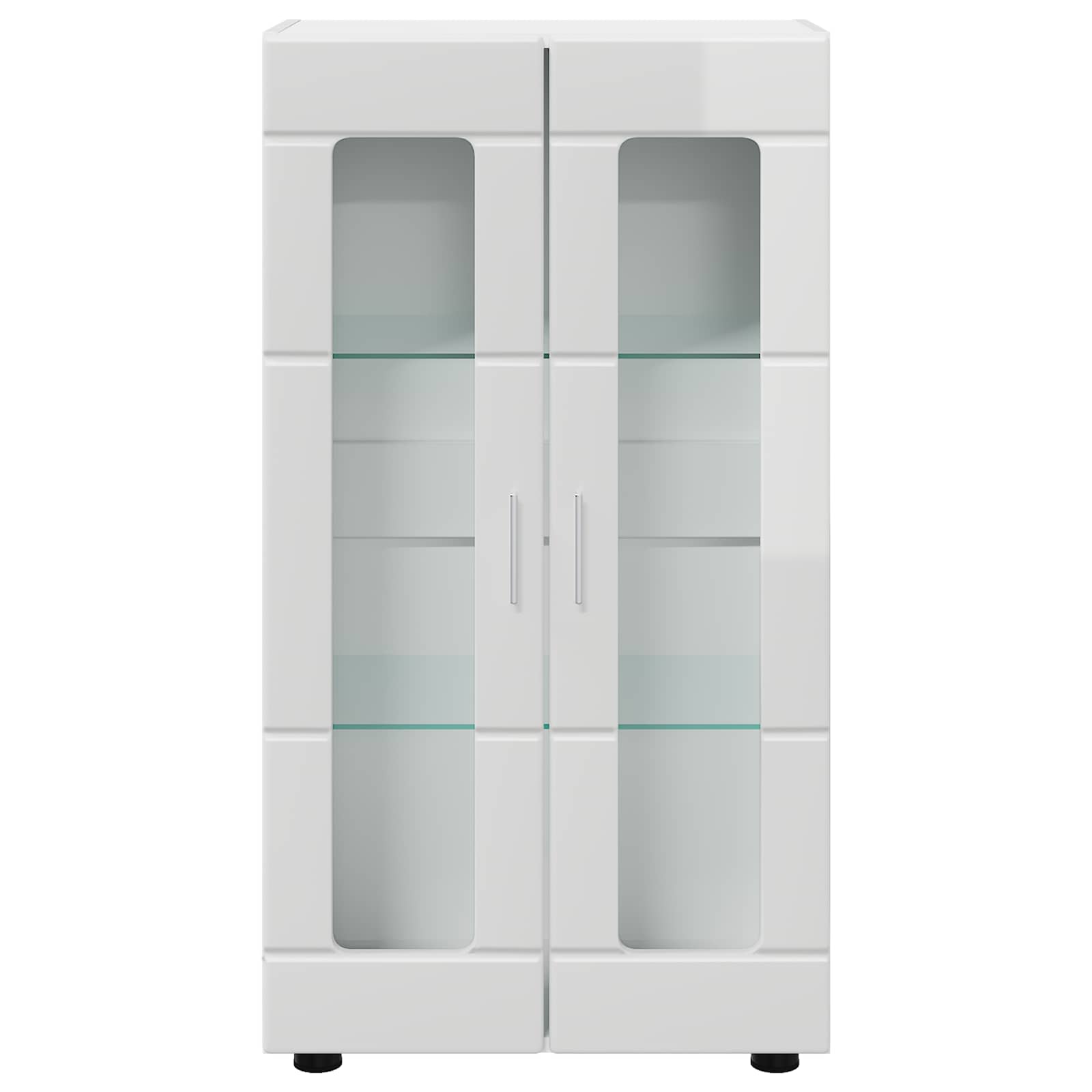 vidaXL Bufet FLORIN 55,5 x 29 x 100 cm Wysoki połysk biały
