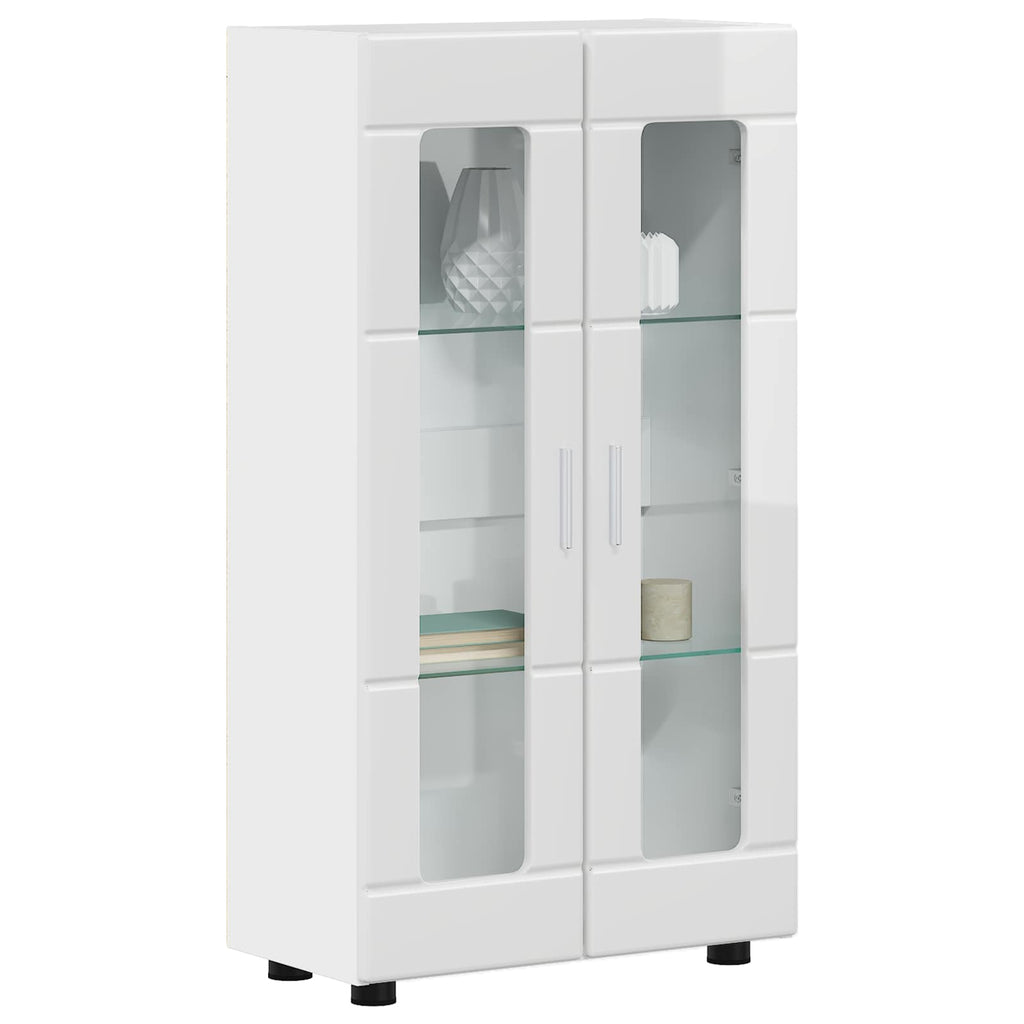 vidaXL Bufet FLORIN 55,5 x 29 x 100 cm Wysoki połysk biały
