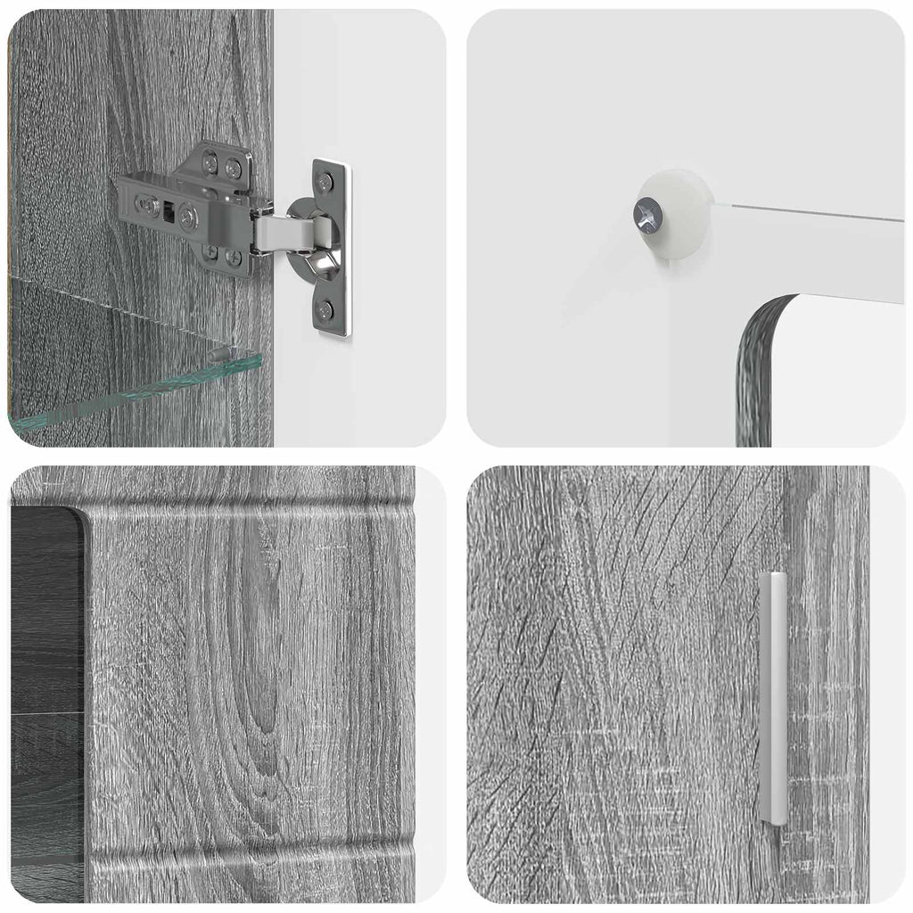 vidaXL Bufet FLORIN 55,5 x 29 x 100 cm Szary Sonoma