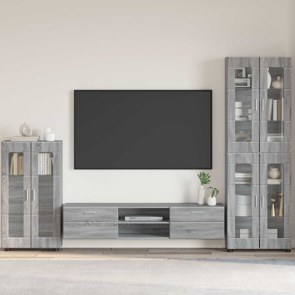 vidaXL Bufet FLORIN 55,5 x 29 x 100 cm Szary Sonoma