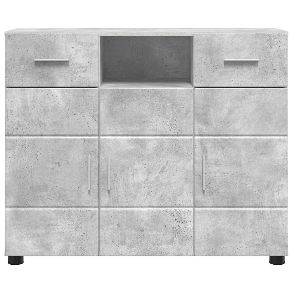 vidaXL Drewniana szafka z szufladą Betonowy szary 88,5 x 30,5 x 73 cm