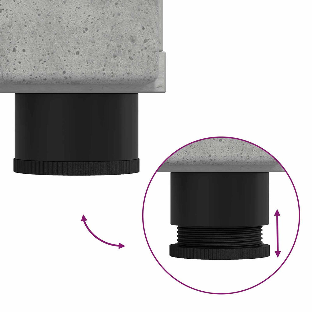 vidaXL Drewniana szafka z szufladą Betonowy szary 88,5 x 30,5 x 73 cm