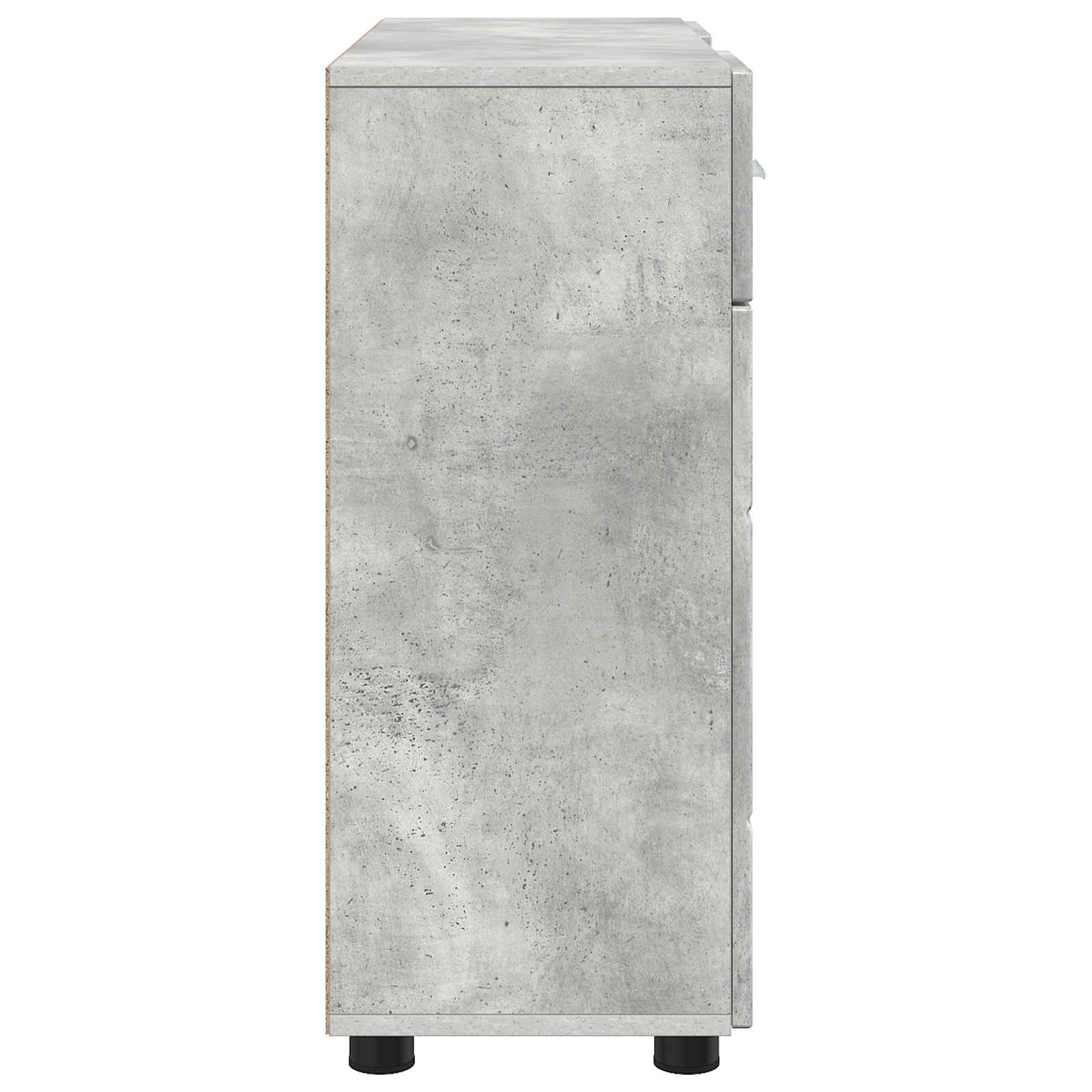 vidaXL Drewniana szafka z szufladą Betonowy szary 88,5 x 30,5 x 73 cm