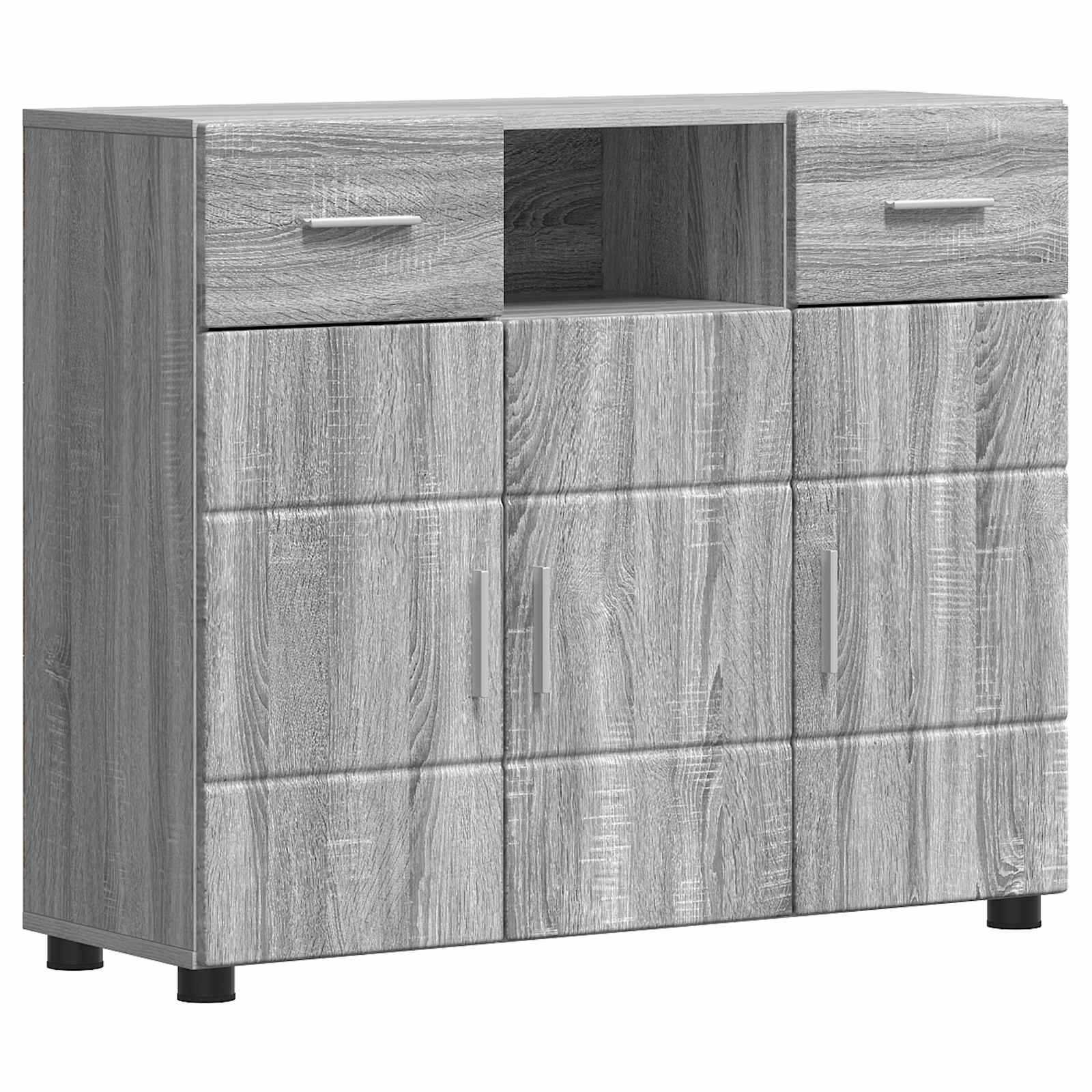 vidaXL Drewniana szafka z szufladą Szary Sonoma 88,5 x 30,5 x 73 cm