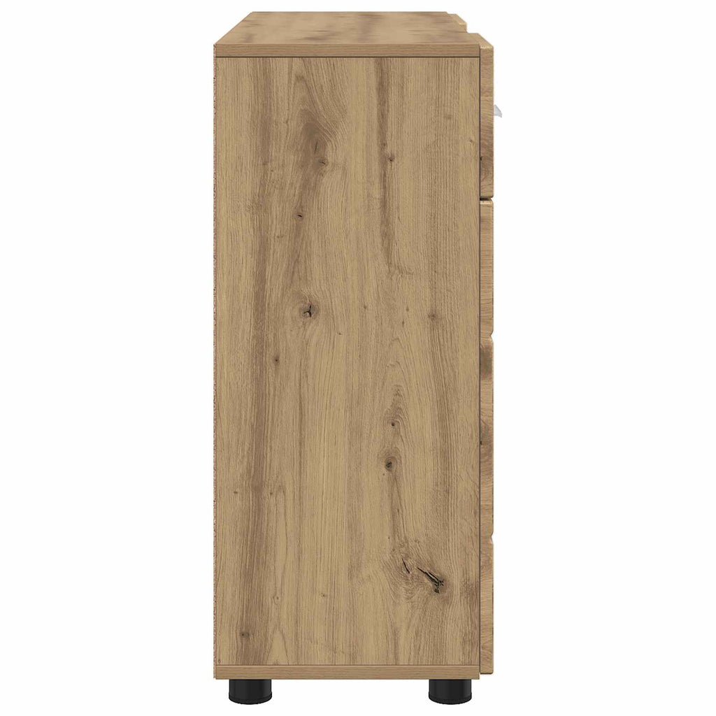 vidaXL Drewniana szafka Dąb rzemieślniczy 88,5 x 30,5 x 73 cm